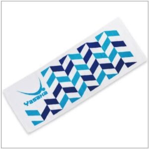 YASAKA TOWEL Blanco con celeste y azul